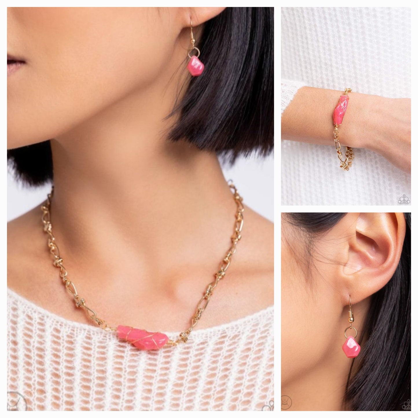 Cavern Class - Pink Choker & Bracelet