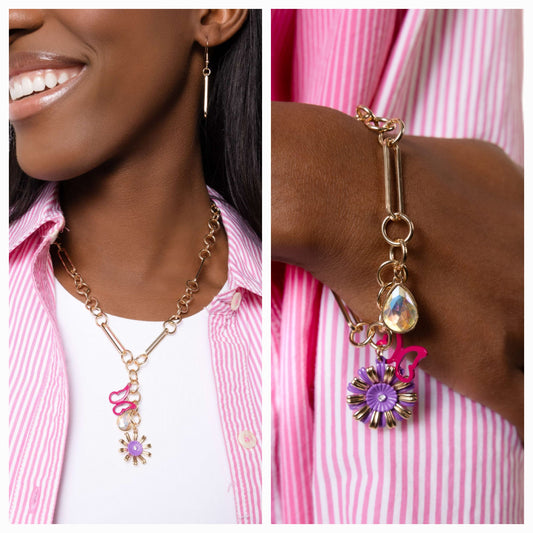 Aerial Adventure - Purple. Necklace & Bracelet Paparazzi