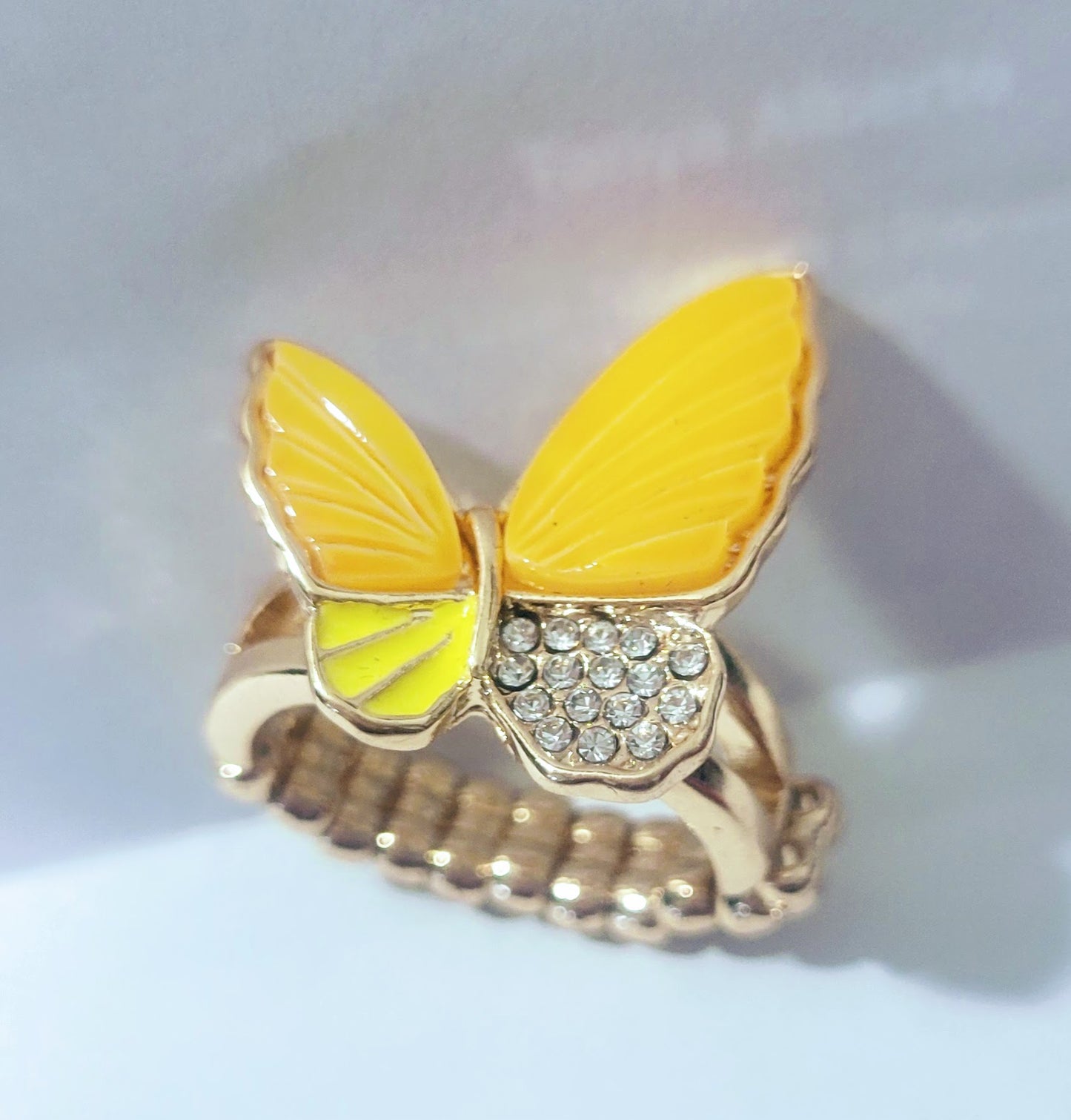 Fluttering Fidelity Yellow Ring Paparazzi