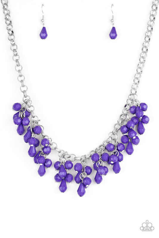 Modern Macarena - Purple Necklace Earring Set