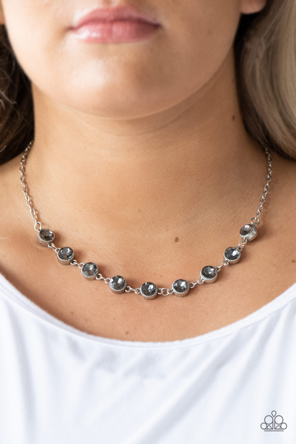 Starlit Socials - Silver Necklace Earring Set