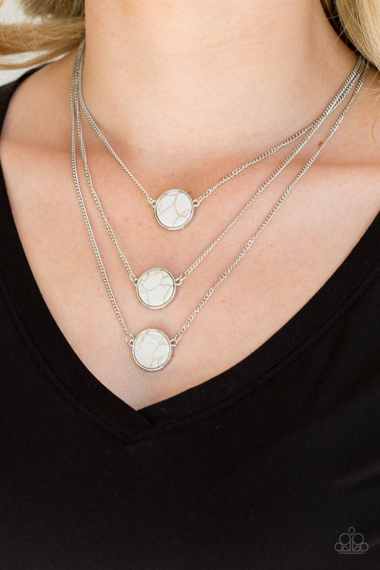 CEO of Chic - White Necklace Earring Set