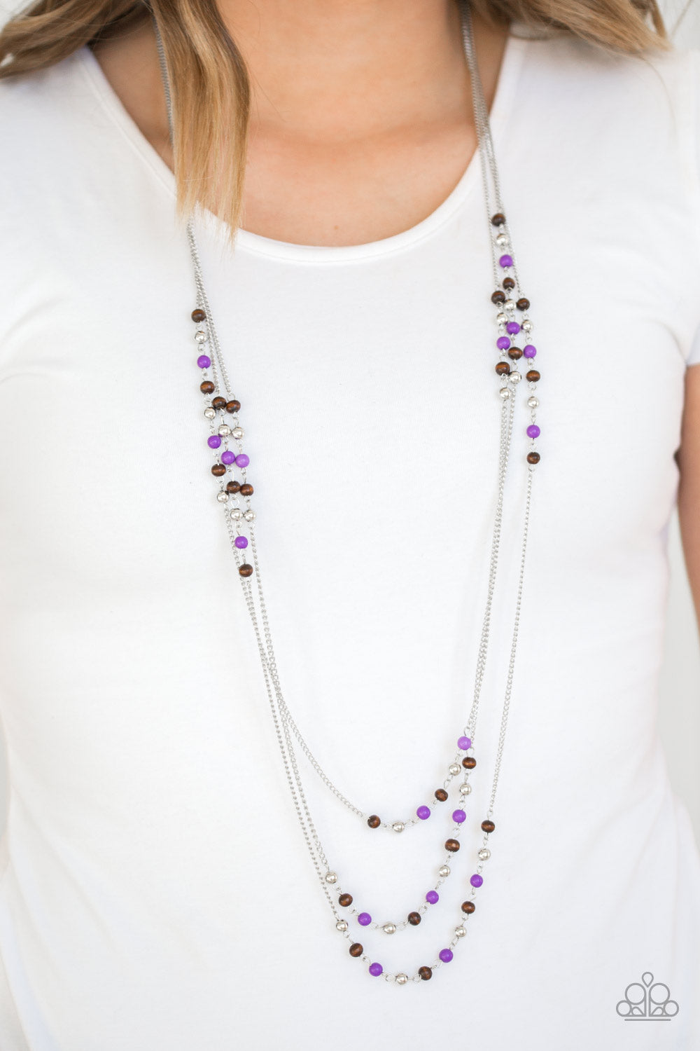 Seasonal Sensation - Purple Necklace Earring Set