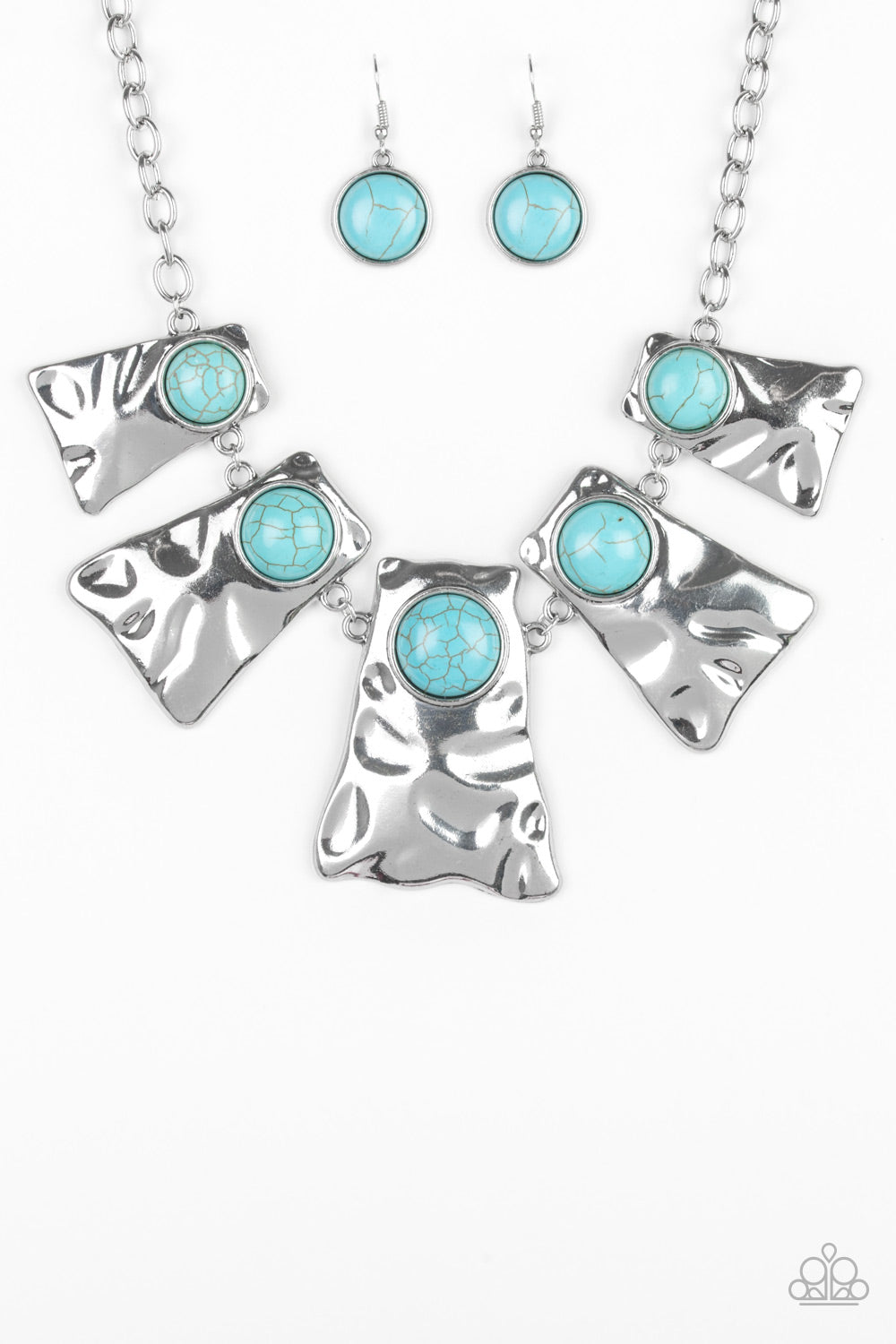 Cougar - Blue Necklace Earring Set