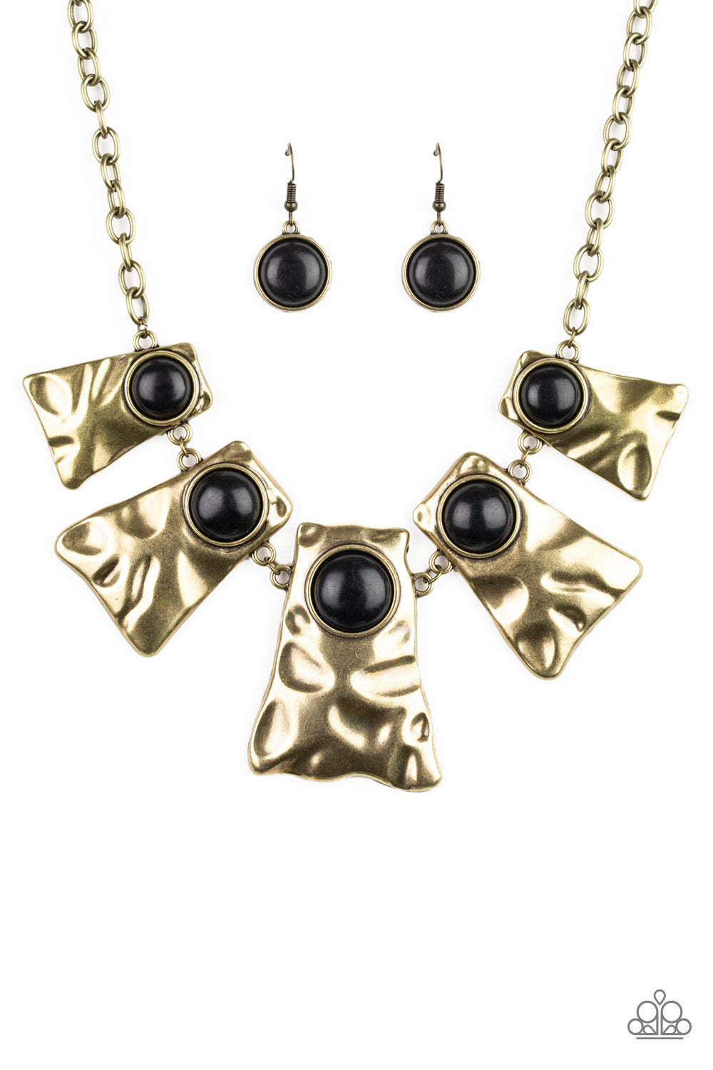 Cougar - Brass Necklace Earring Set