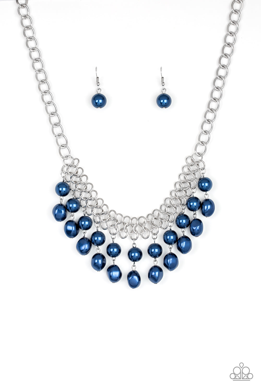 5th Avenue Fleek - Blue Necklace Earrings Set