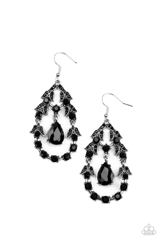 Garden Decorum - Black Earrings