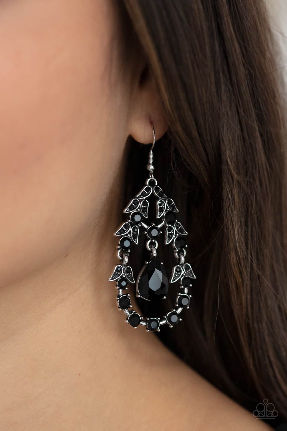 Garden Decorum - Black Earrings