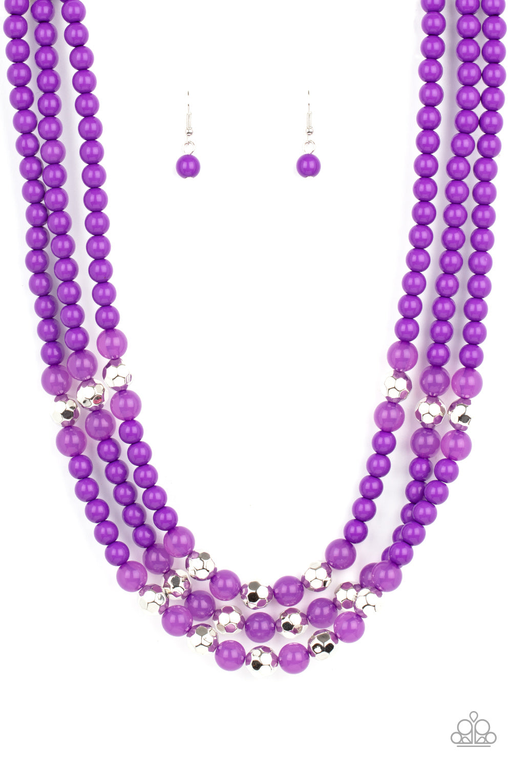 STAYCATION All I Ever Wanted - Purple Necklace Earring Set