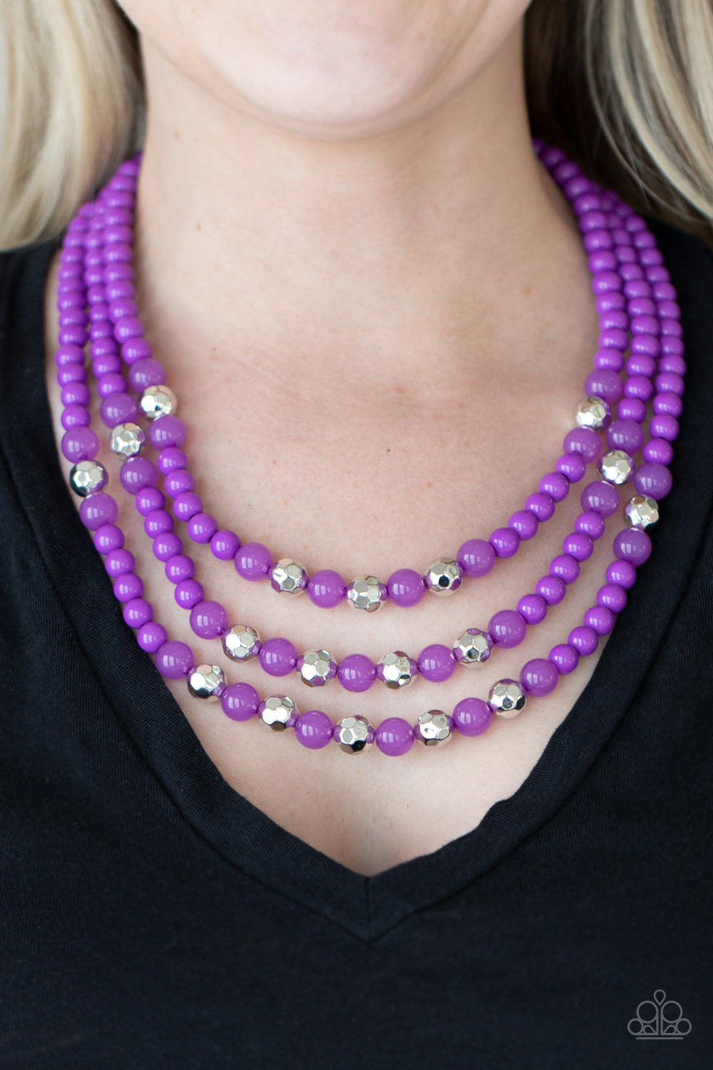 STAYCATION All I Ever Wanted - Purple Necklace Earring Set