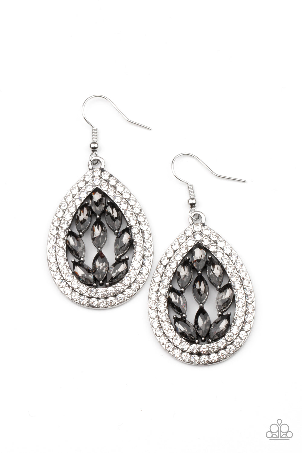 Encased Elegance - Silver Earring