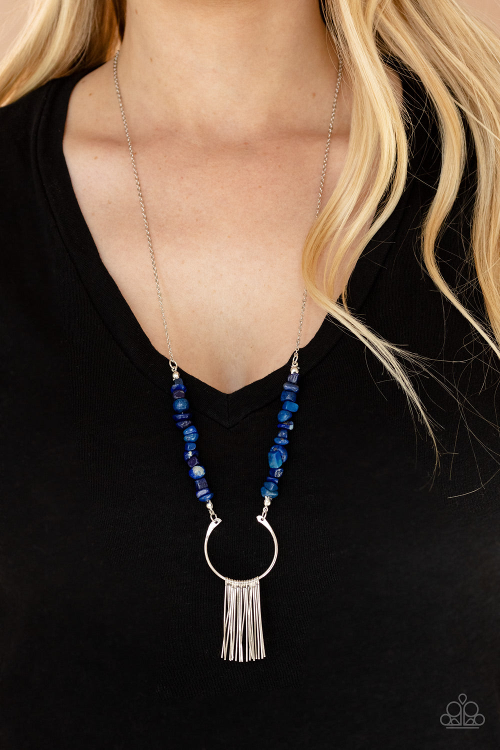 With Your ART and Soul - Blue Necklace Earring Set