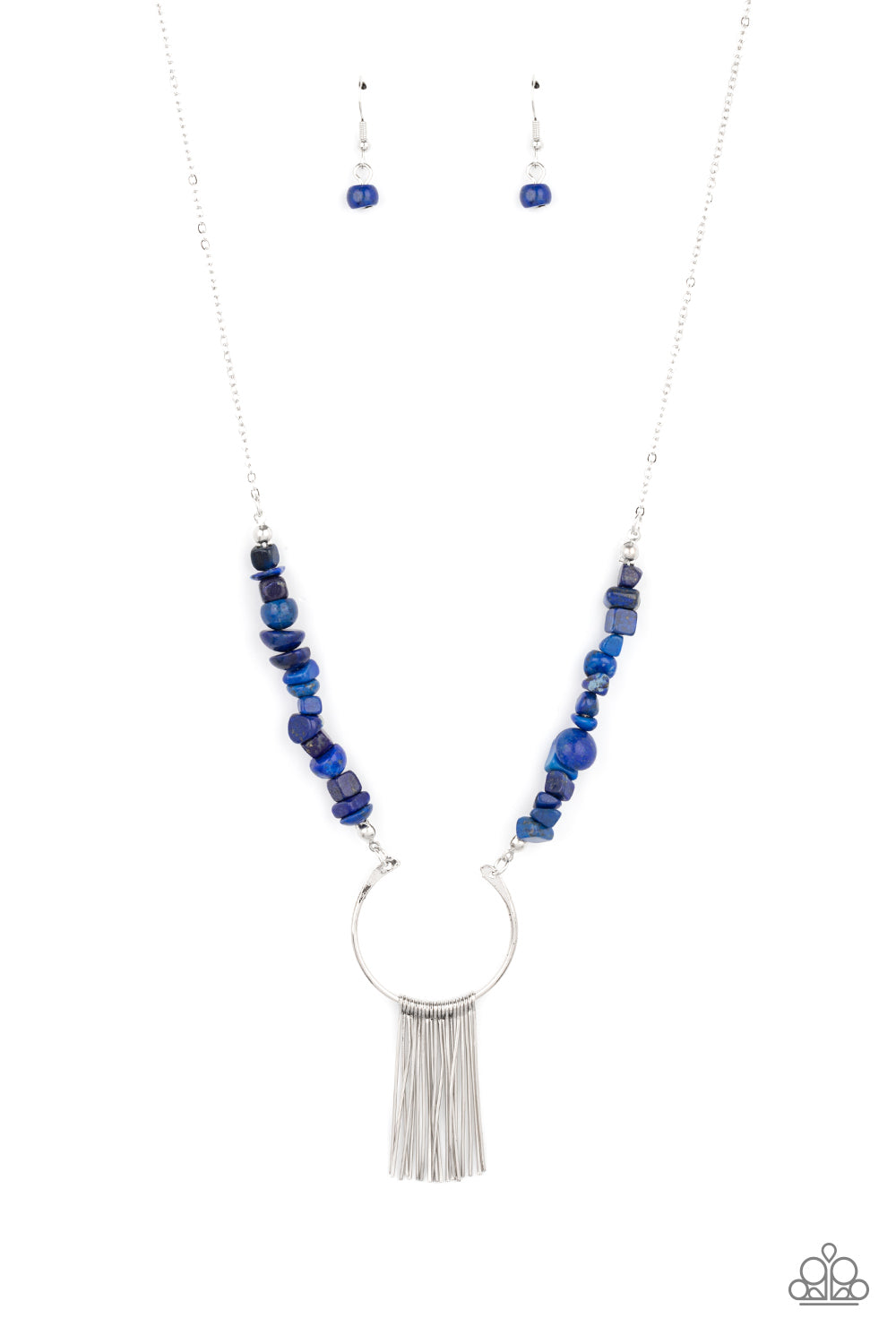 With Your ART and Soul - Blue Necklace Earring Set