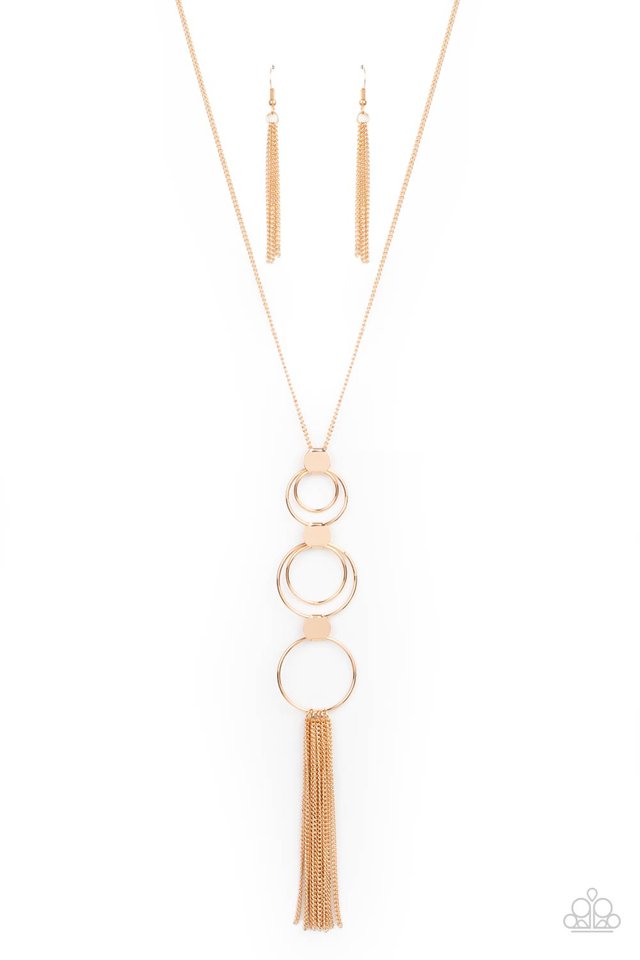 Join The Circle - Gold  Necklace Earring Set