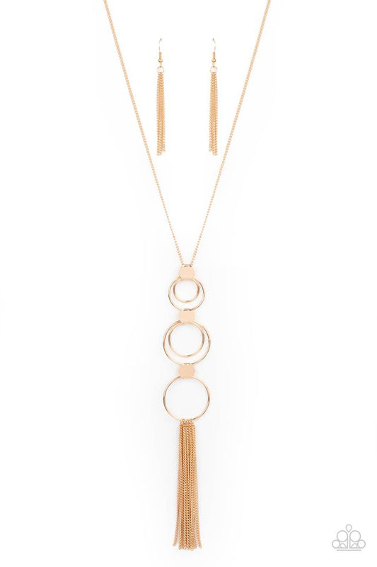 Join The Circle - Gold  Necklace Earring Set