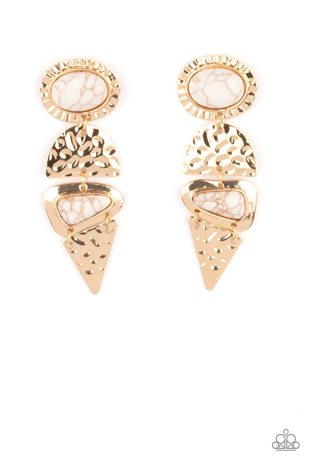 Earthy Extravagance - Gold Post Earrings