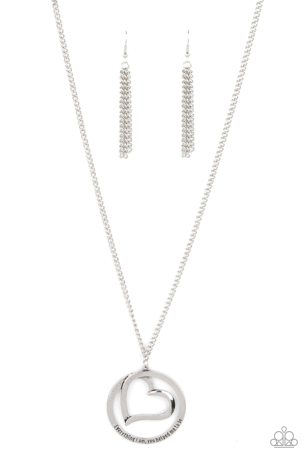 Positively Perfect - Silver Necklace Earring Set