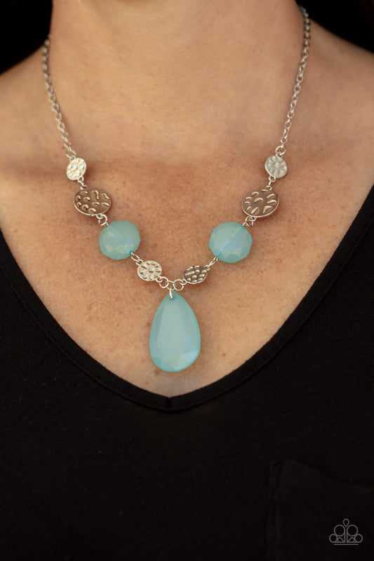 DEW What You Wanna DEW - Blue Necklace Earring Set