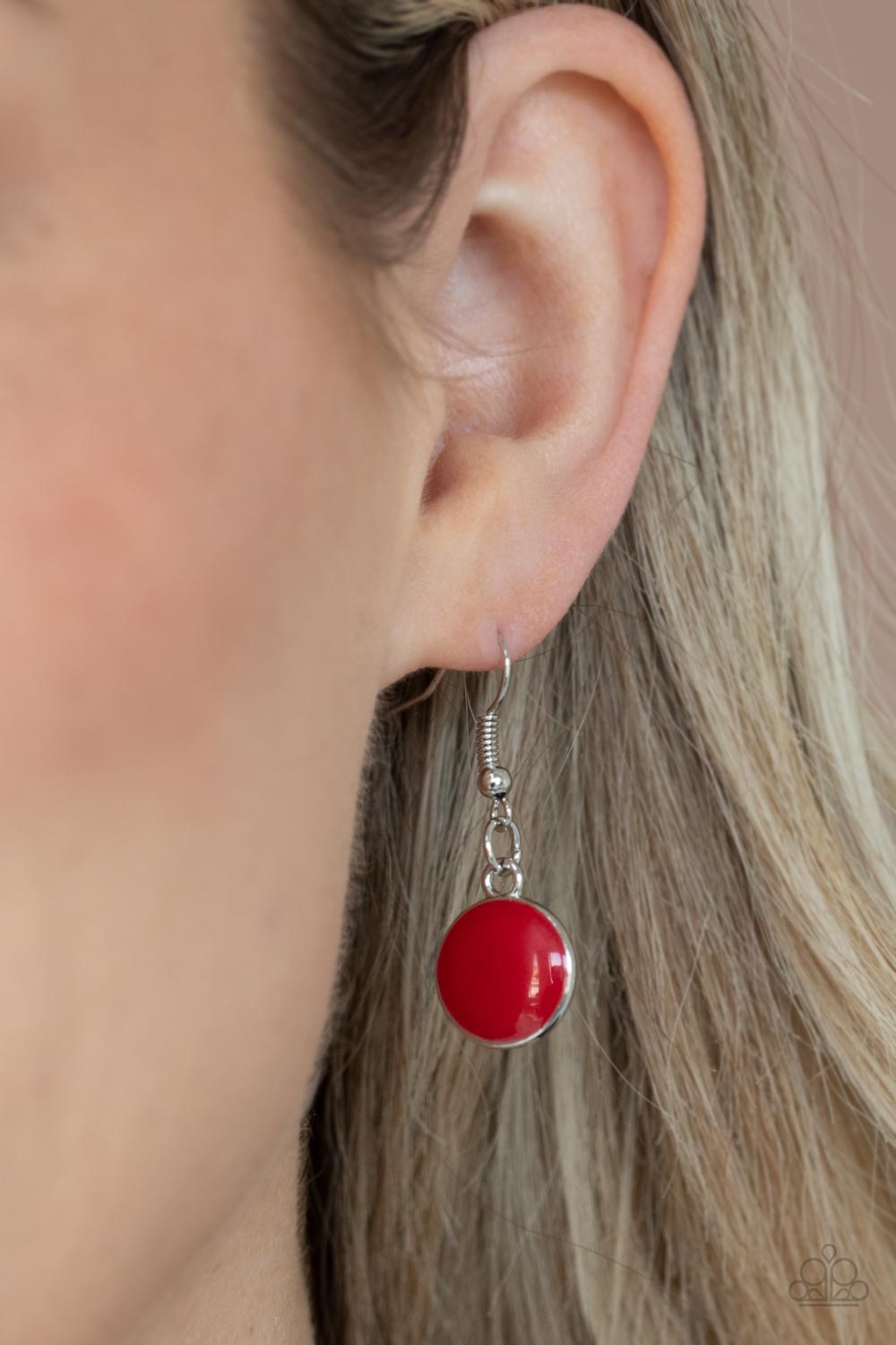 Harmonizing Hotspot - Red Necklace Earring Set