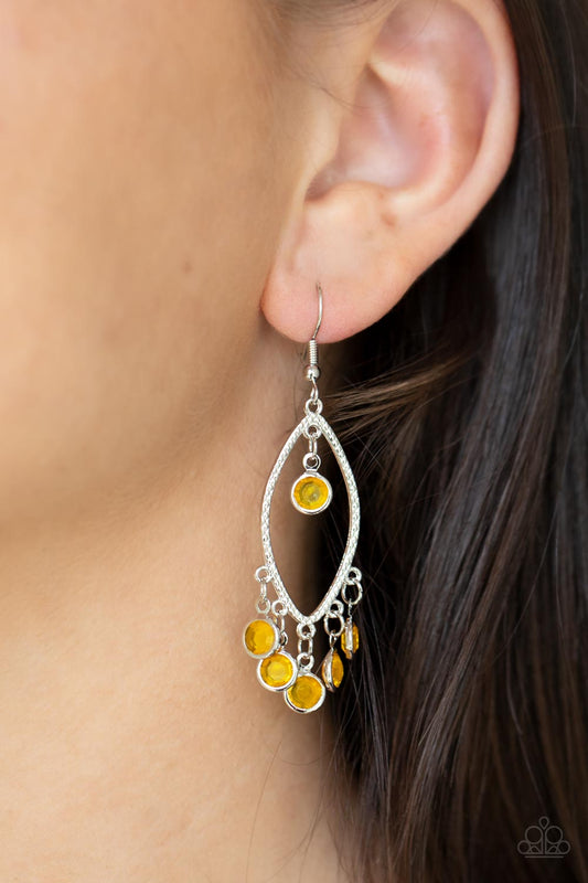 Glassy Grotto - Yellow Earrings