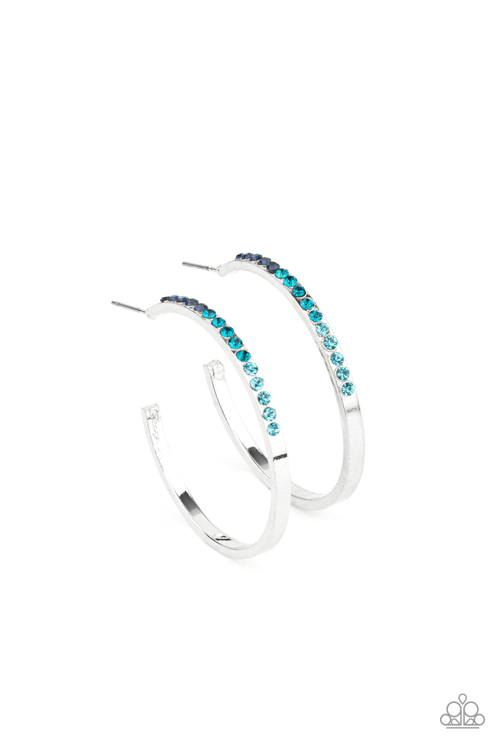 Somewhere Over the OMBRE - Blue  Hoop Earrings