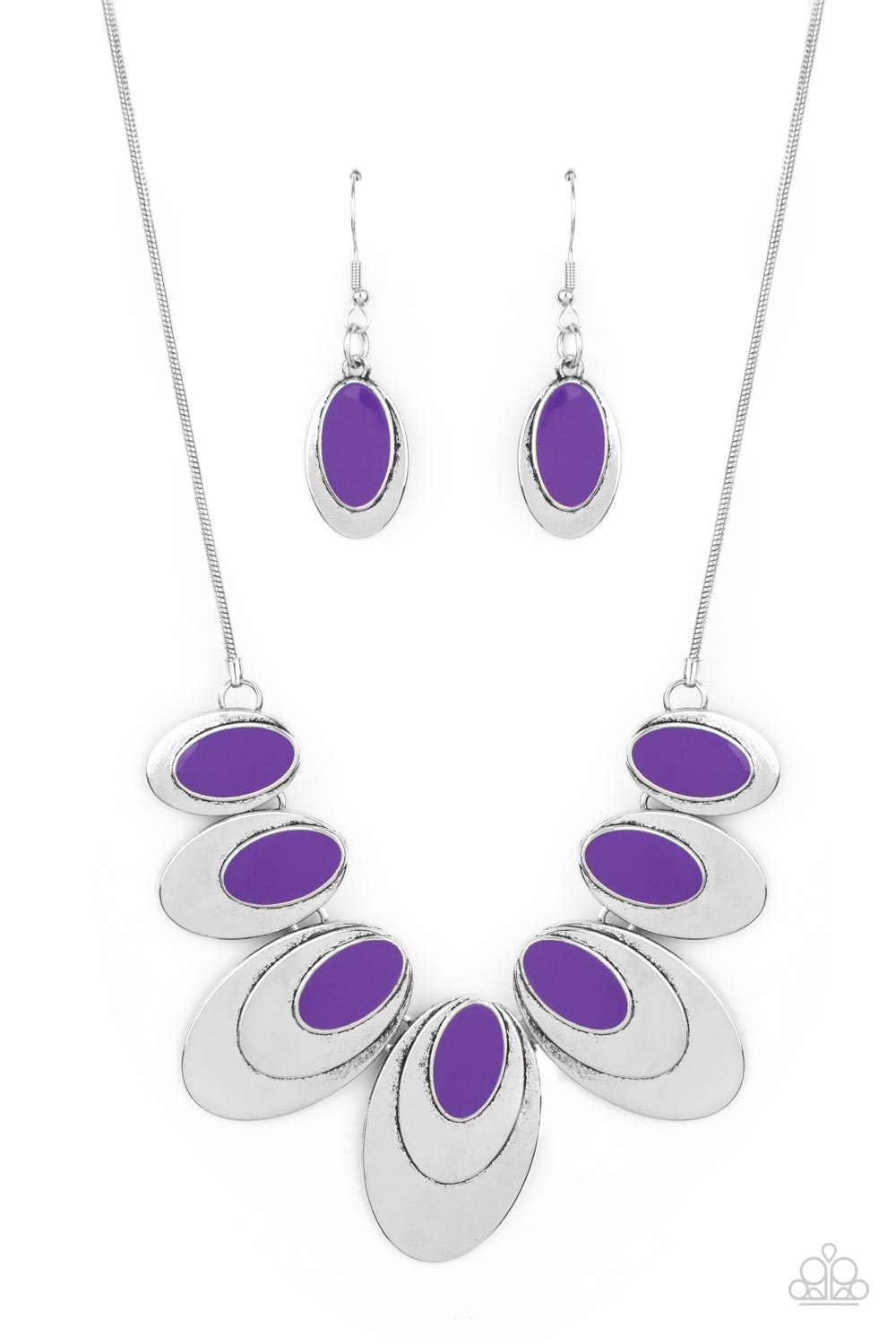 Endless Eclipse - Purple Necklace Earring Set