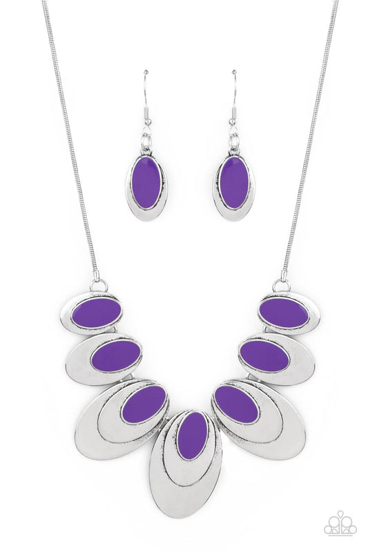 Endless Eclipse - Purple Necklace Earring Set