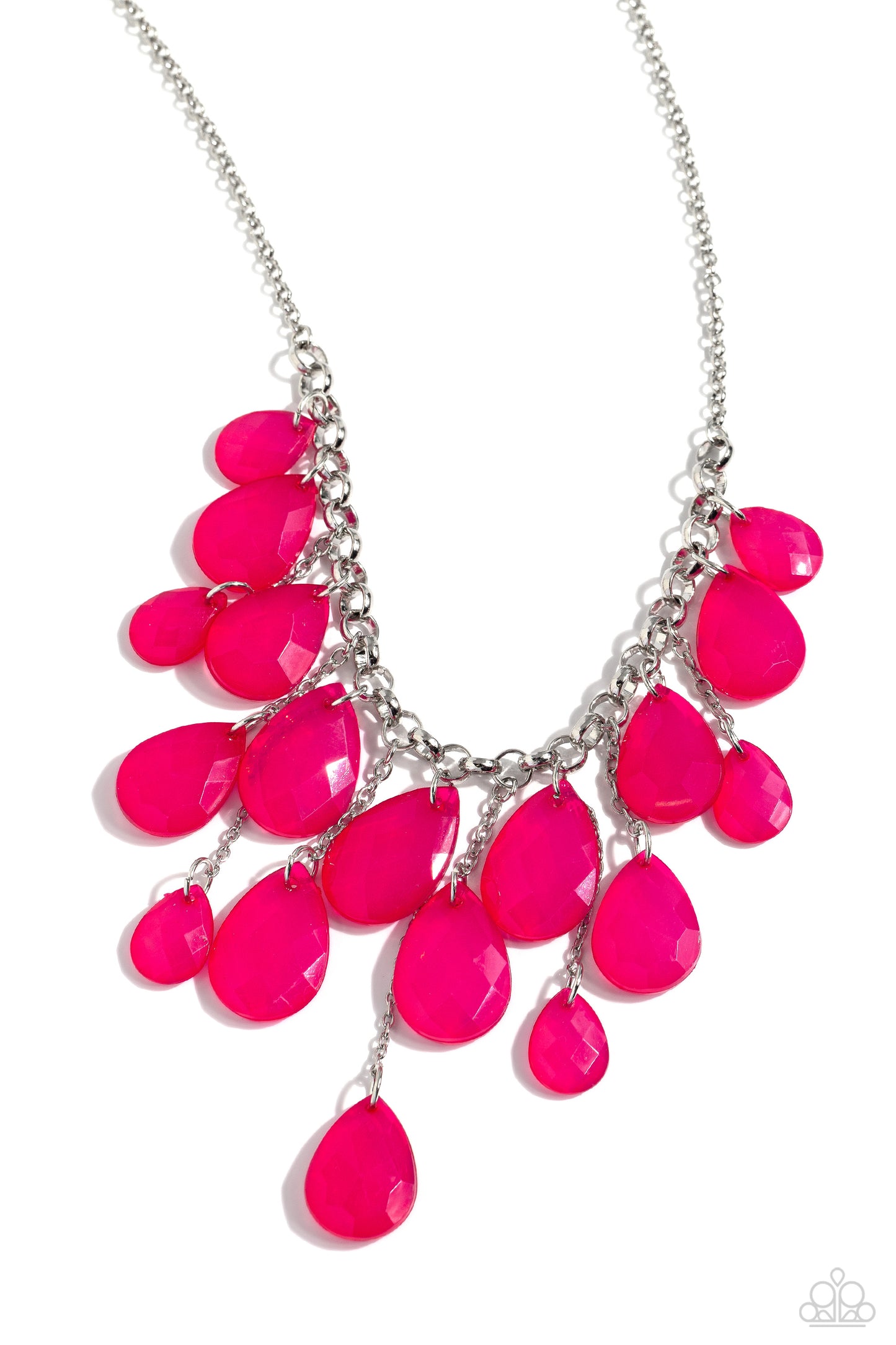 Front Row Flamboyance - Pink Necklace Earring Set