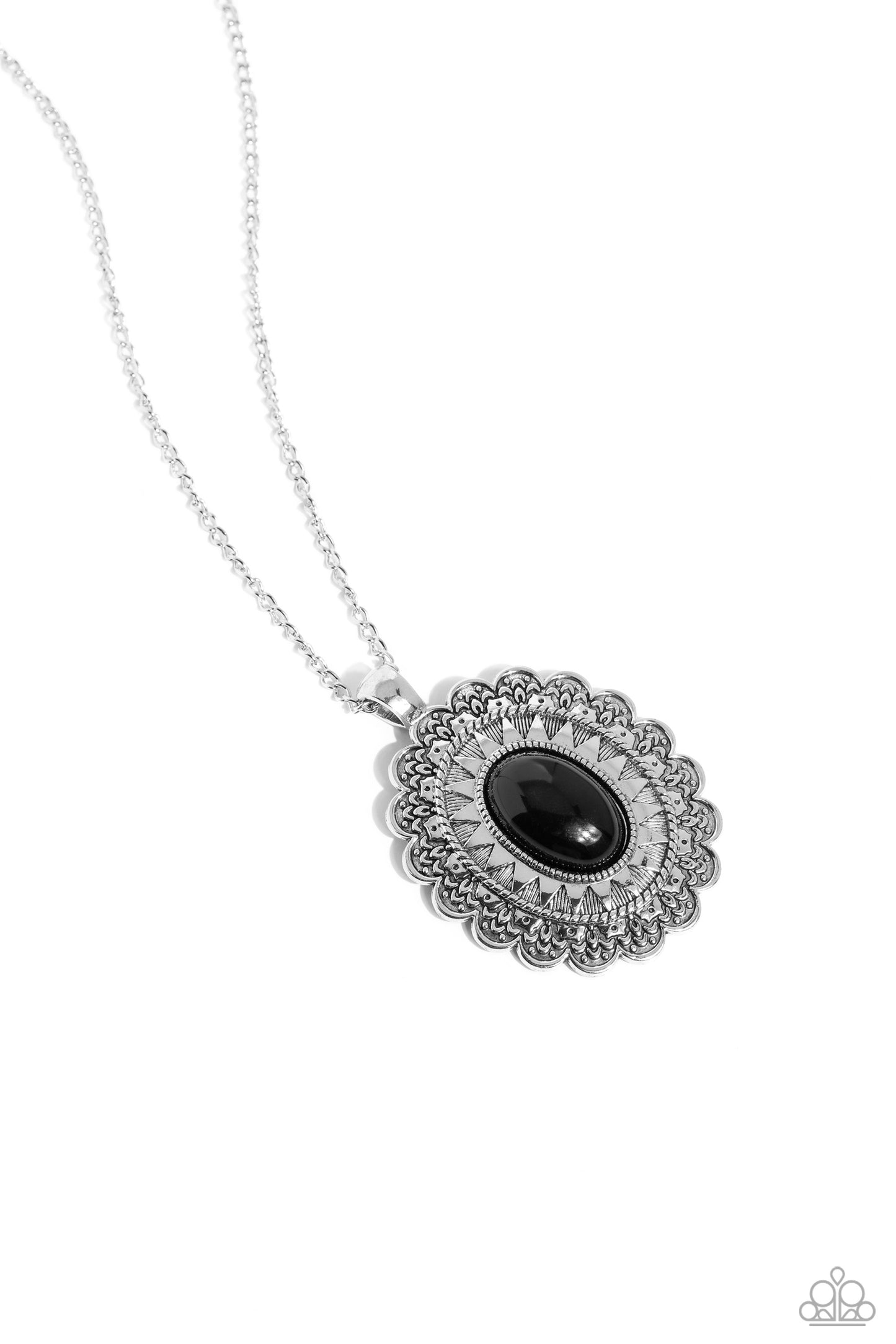 Mesa Medallion - Black Necklace