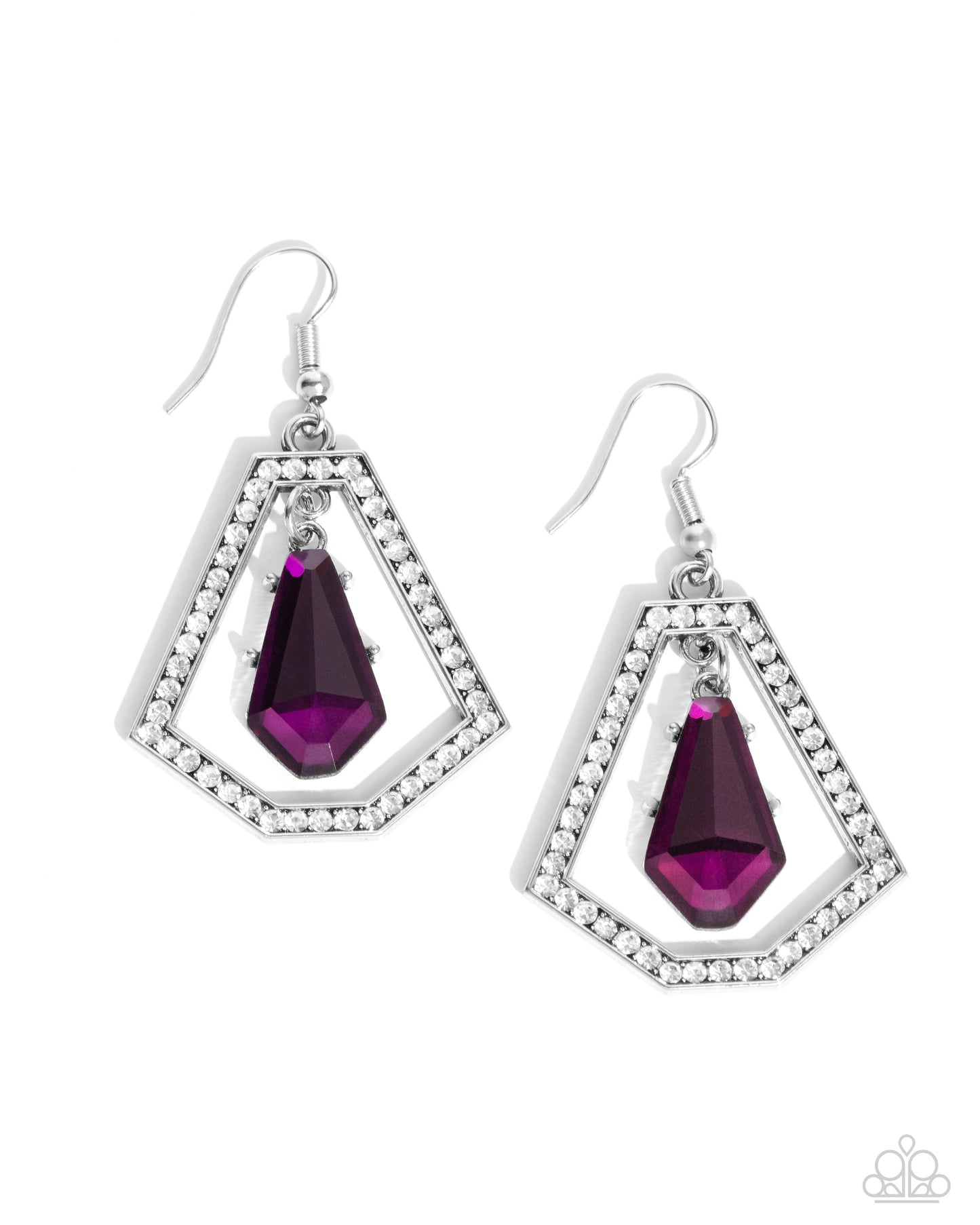 Poshly Photogenic - Purple Earrings