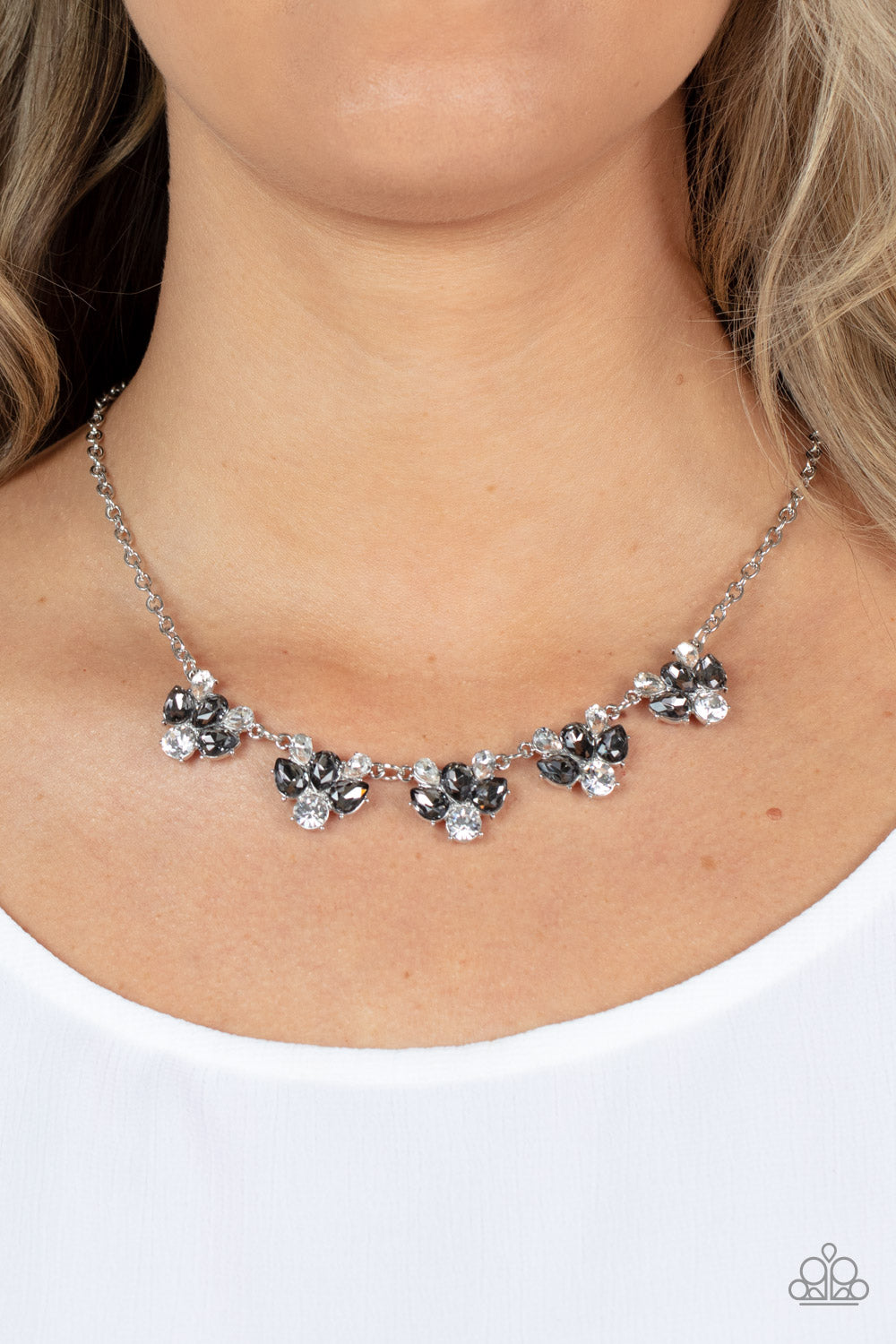 Envious Elegance - Silver Necklace Earring Set