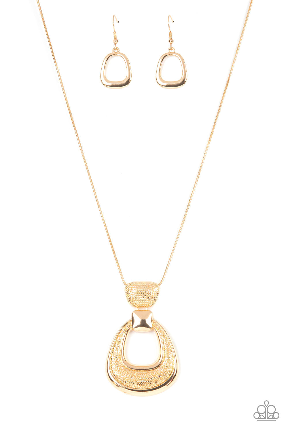 Park Avenue Attitude - Gold Necklace Earring Set