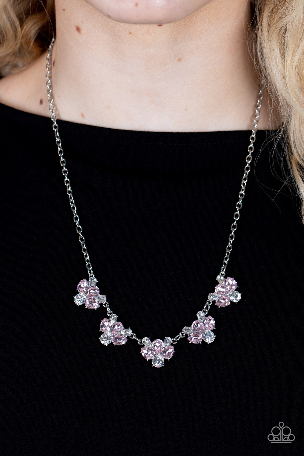 Envious Elegance - Pink Necklace Earring Set