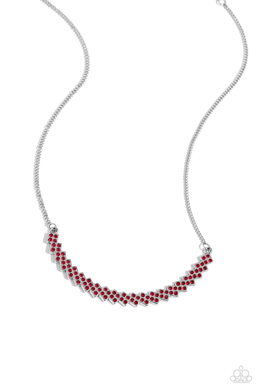 DiceyDemure - Red Necklace Earring Set