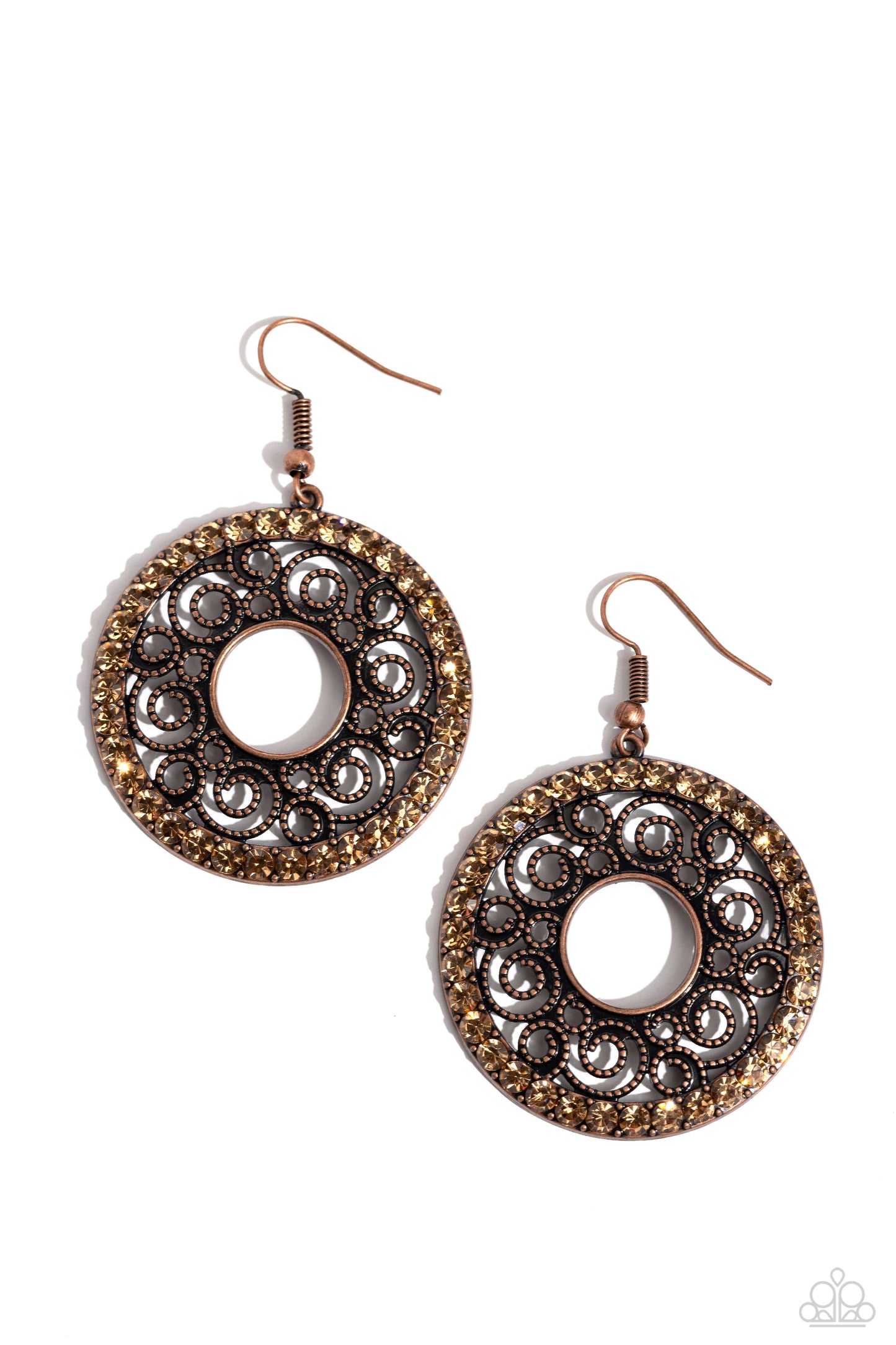 Whirly Whirlpool - Copper Earrings