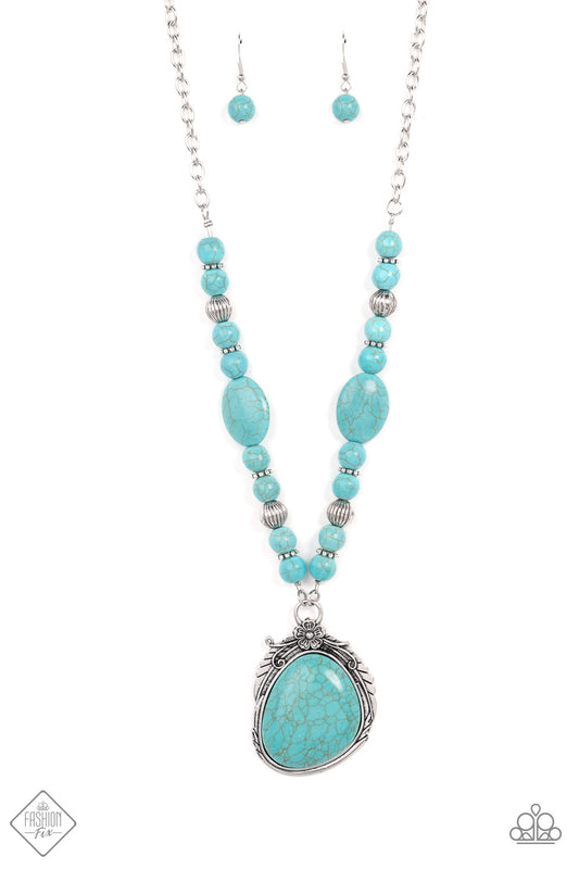 SOUTHWEST PARADISE BLUE NECKLACE EARRING SET