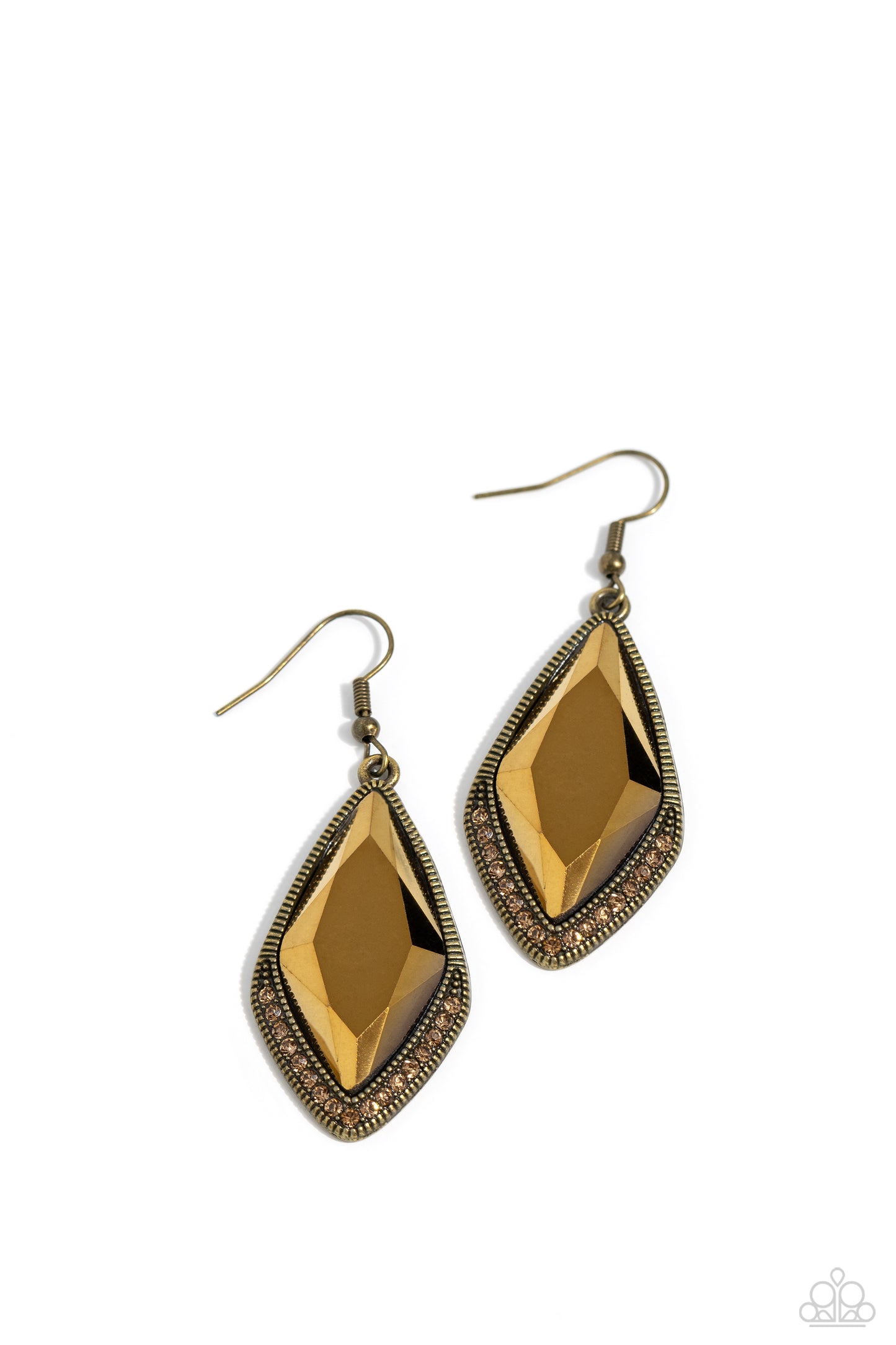 Deco Dazzle - Brass Earrings