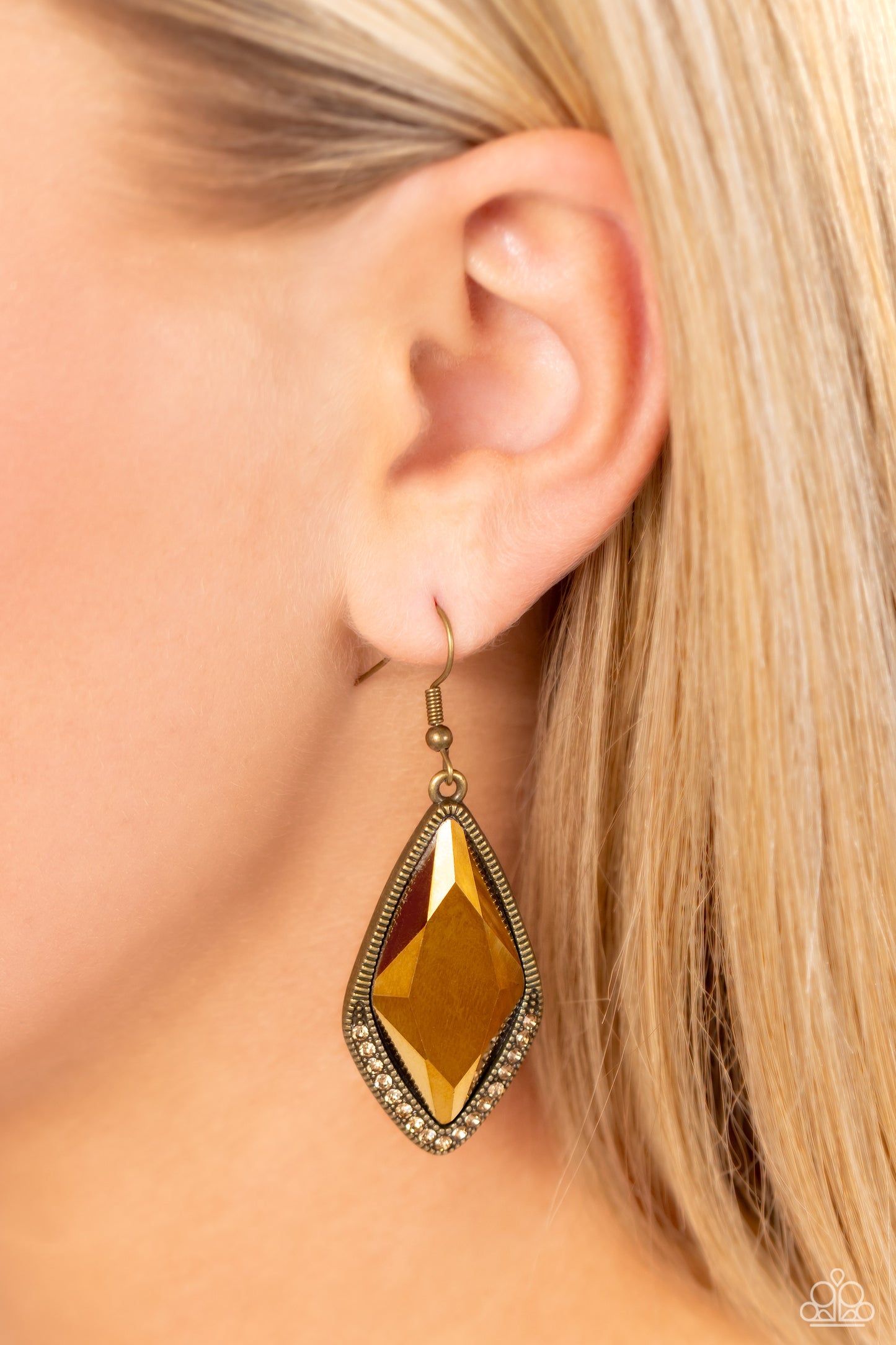 Deco Dazzle - Brass Earrings