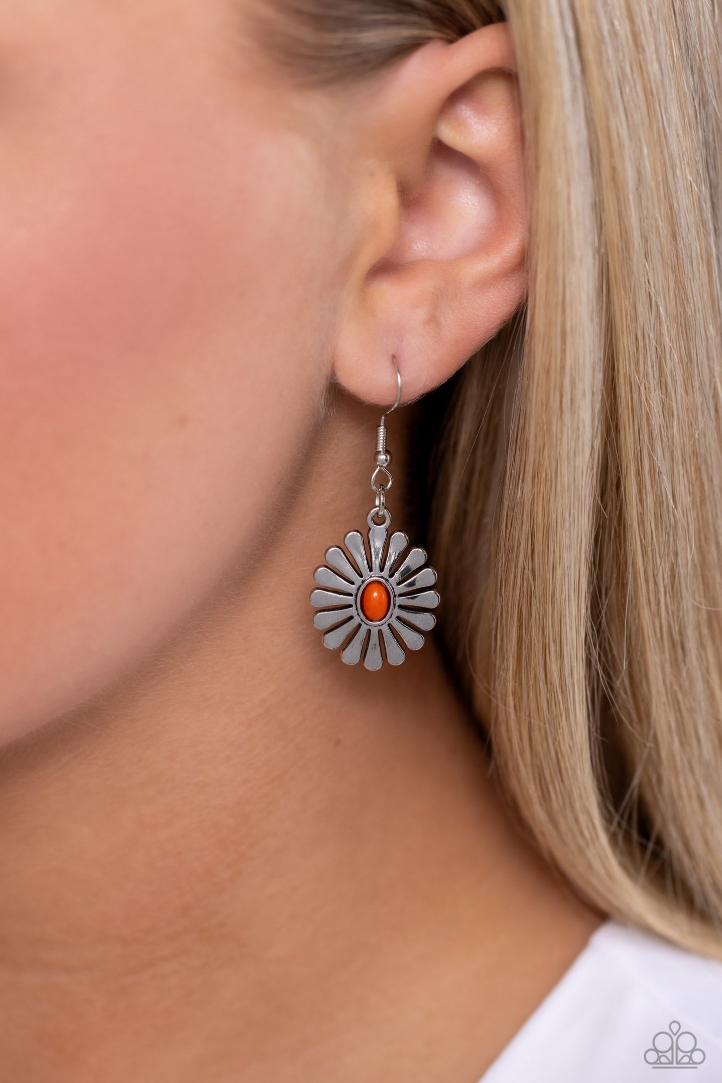 Delectably Daisy - Orange Earrings