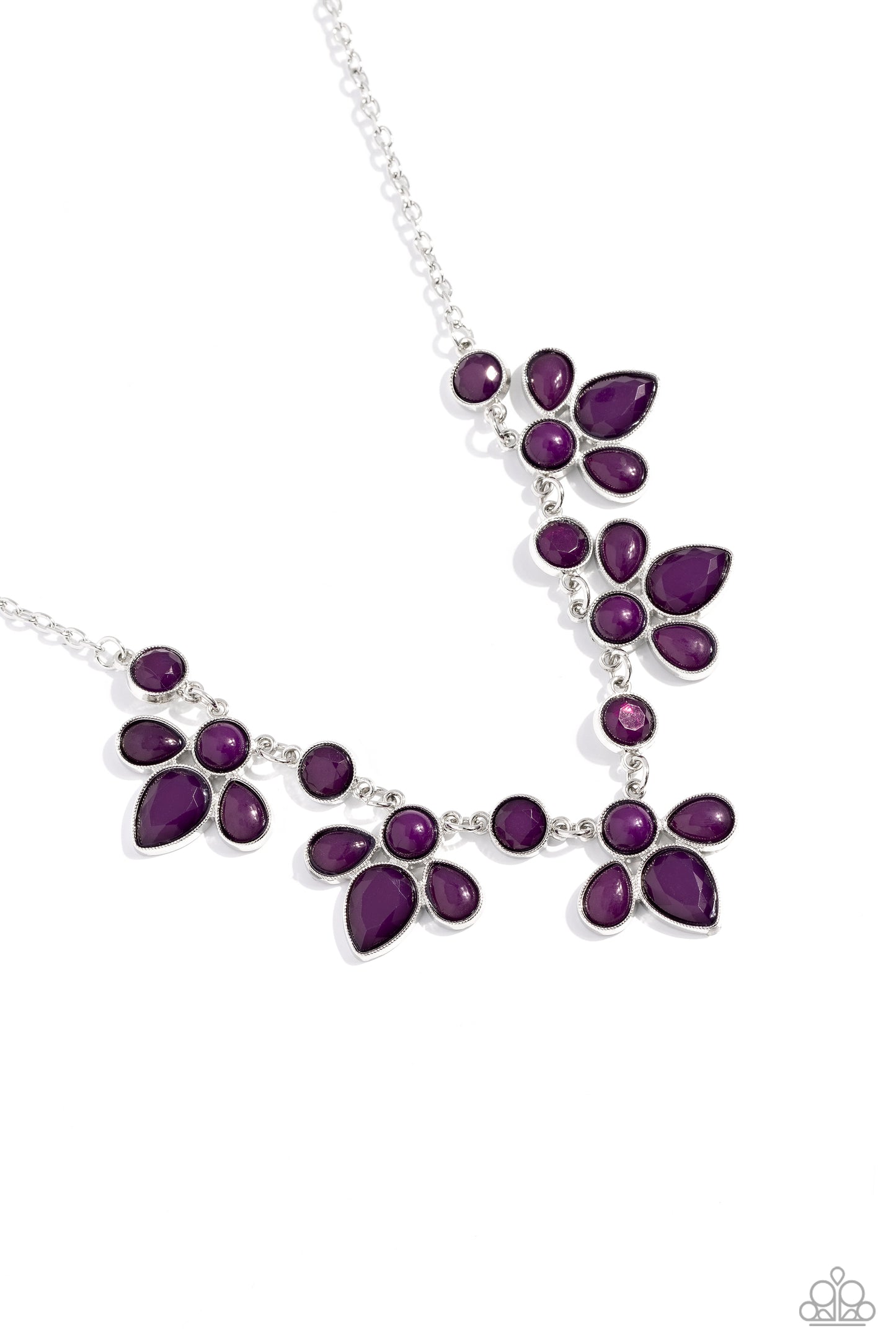 FROND Runner Fashion  Purple Necklace Earring Set