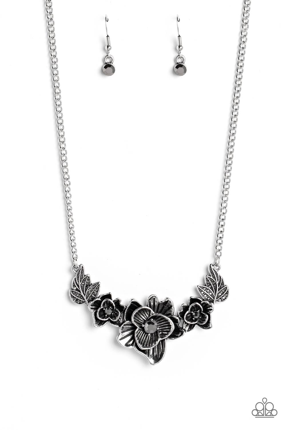 Botanical Breeze - Silver Necklace Earring Set