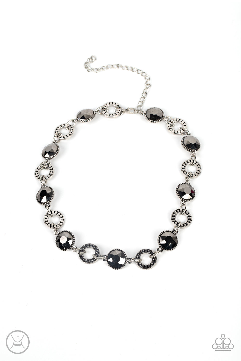 Rhinestone Rollout - Silver Choker