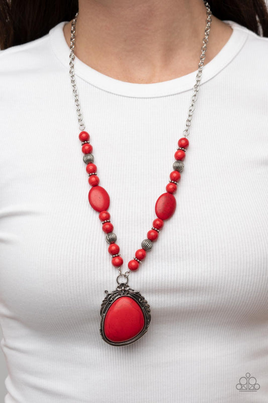 Southwest Paradise  Red Necklace Earring set