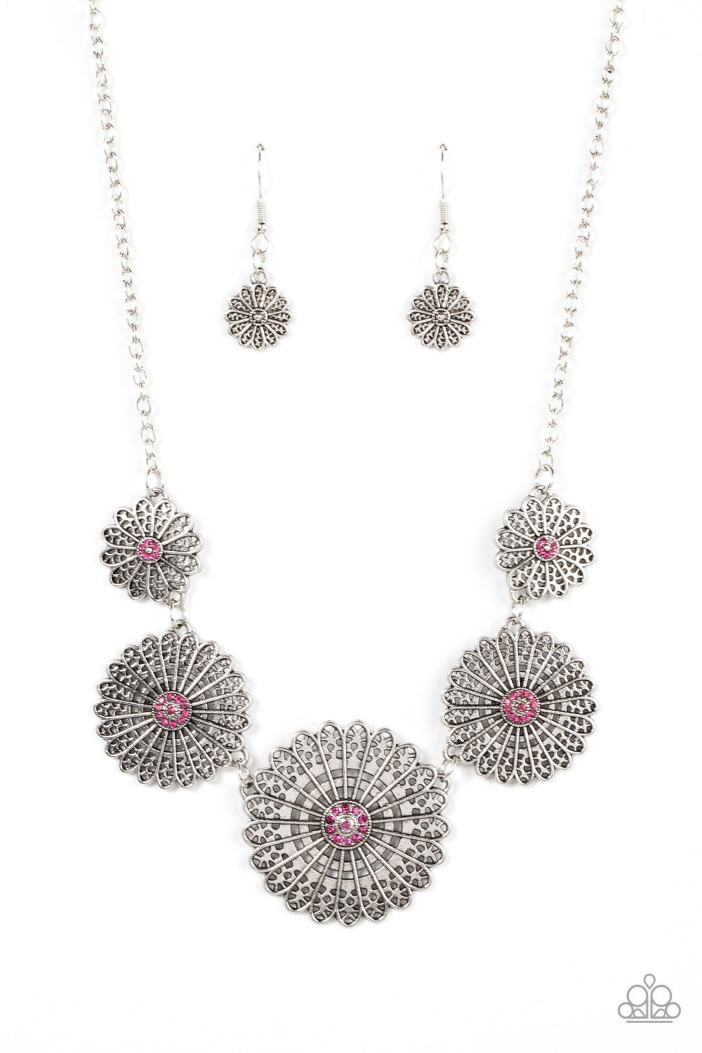 Marigold Meadows - Pink Necklace Earring Set