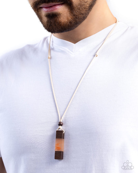 Timber Totem - Orange Urban Necklace For Men