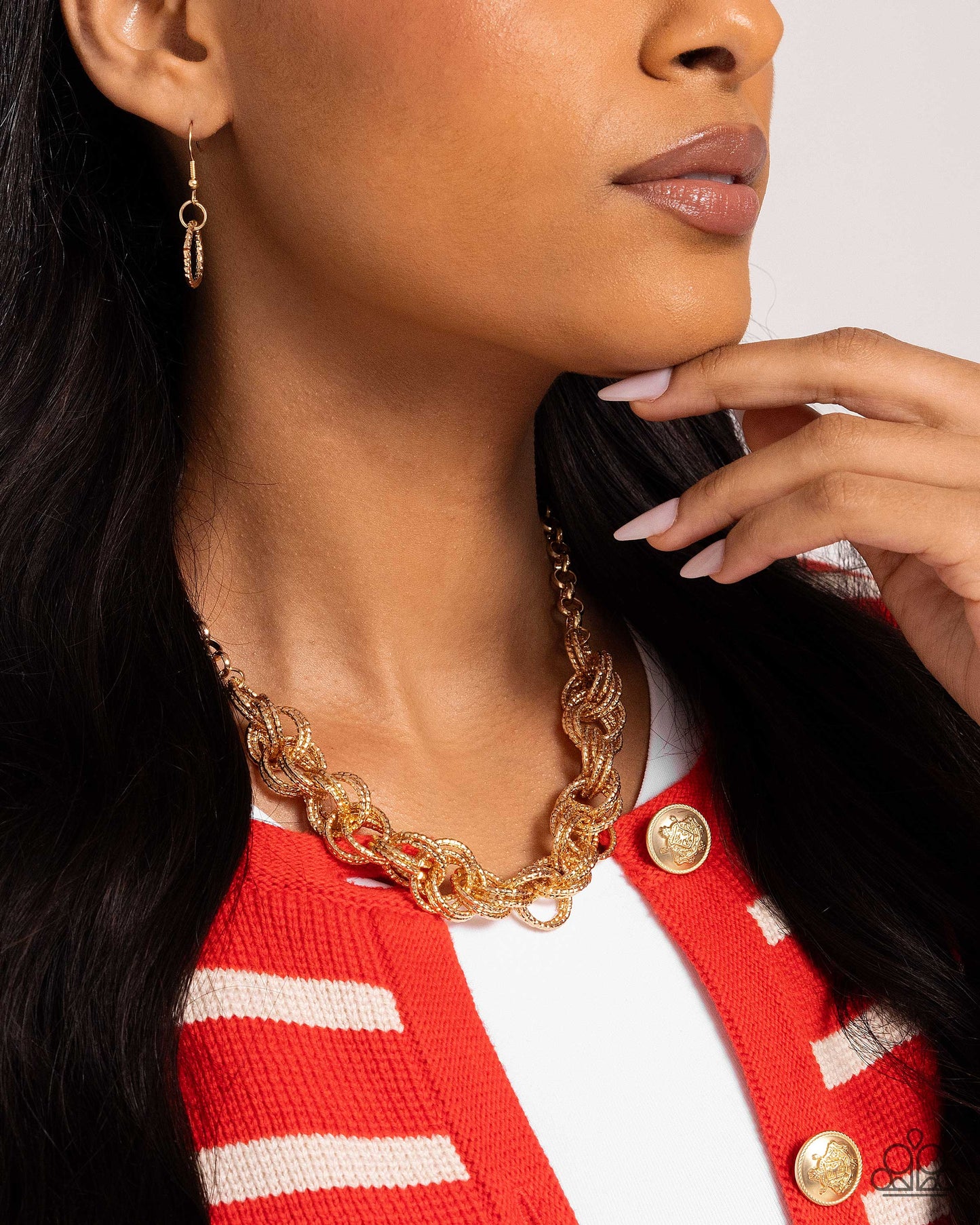 Urban Acoustics - Gold Necklace Earring Set