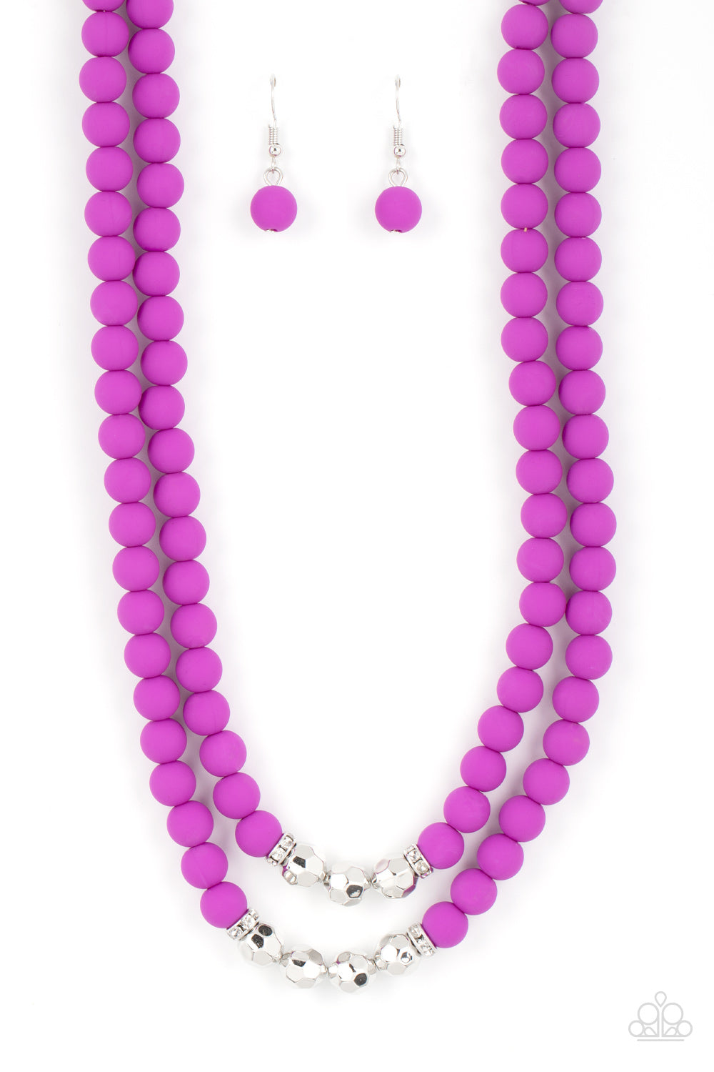 Summer Splash - Purple Necklace Earring Set