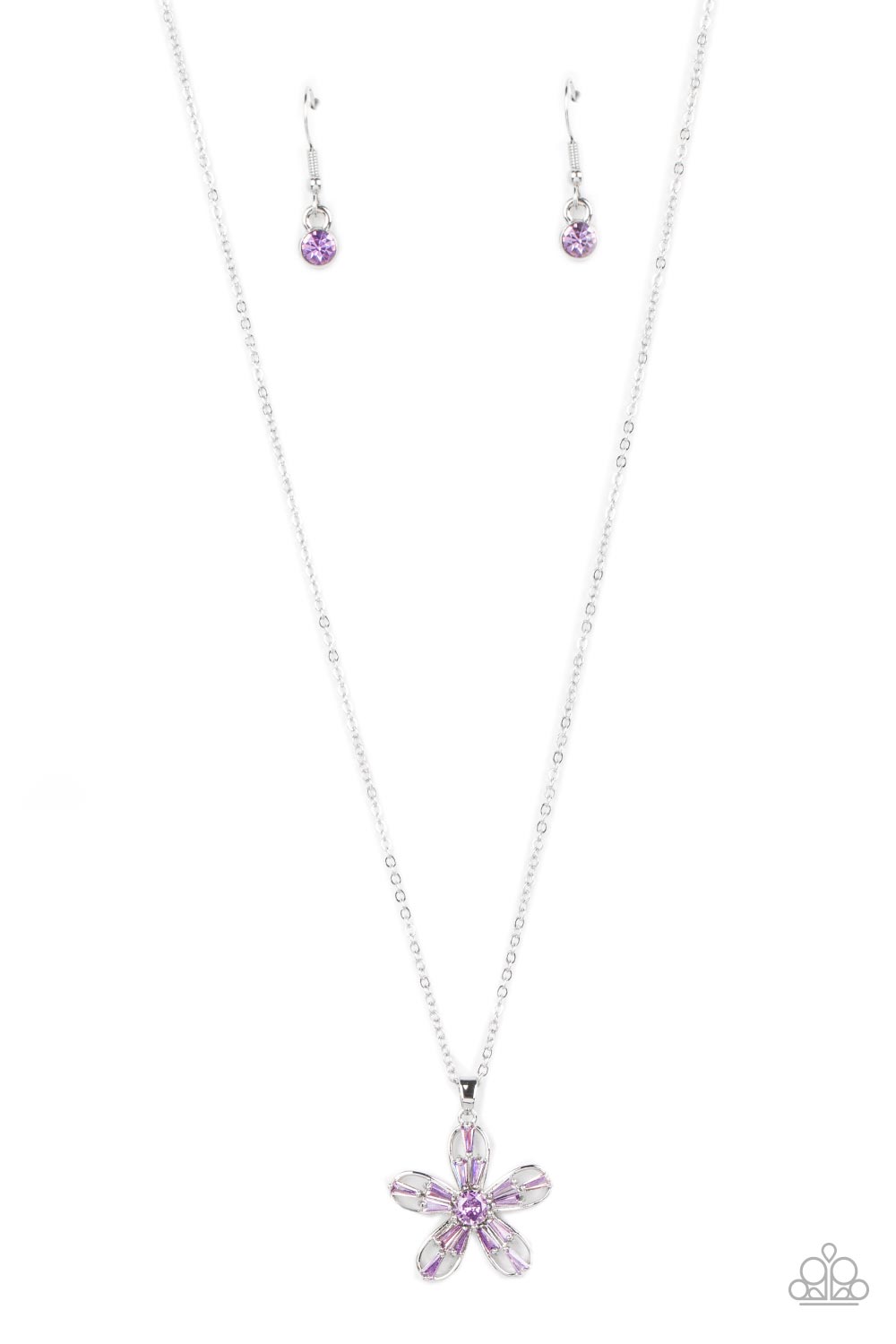 Botanical Ballad - Purple Necklace Earring Set