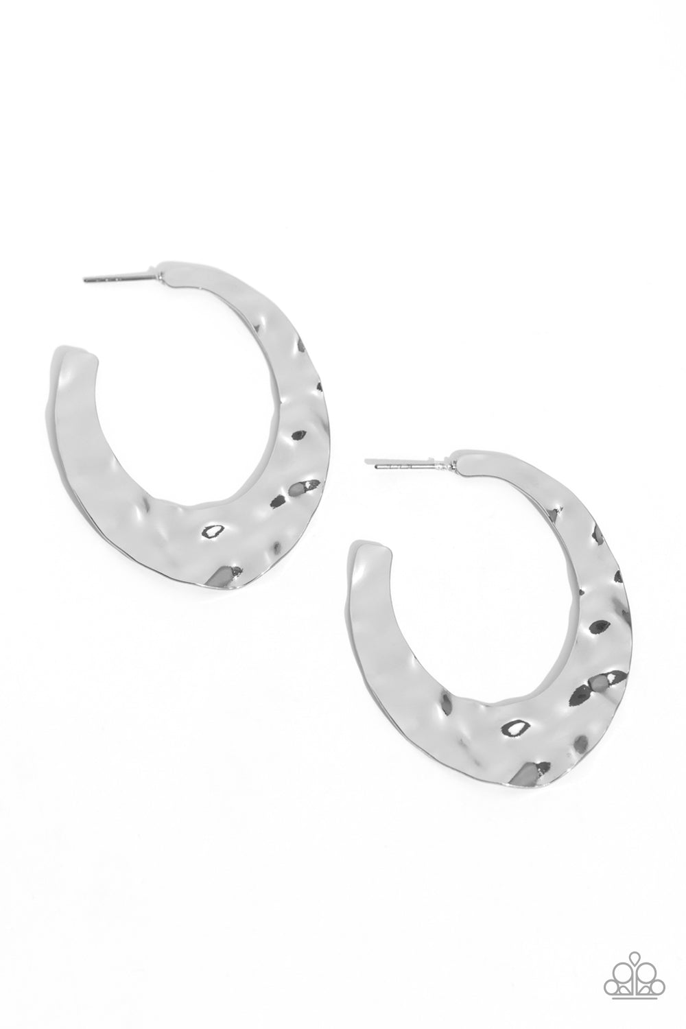 Make a Ripple - Silver Hoop Earrings