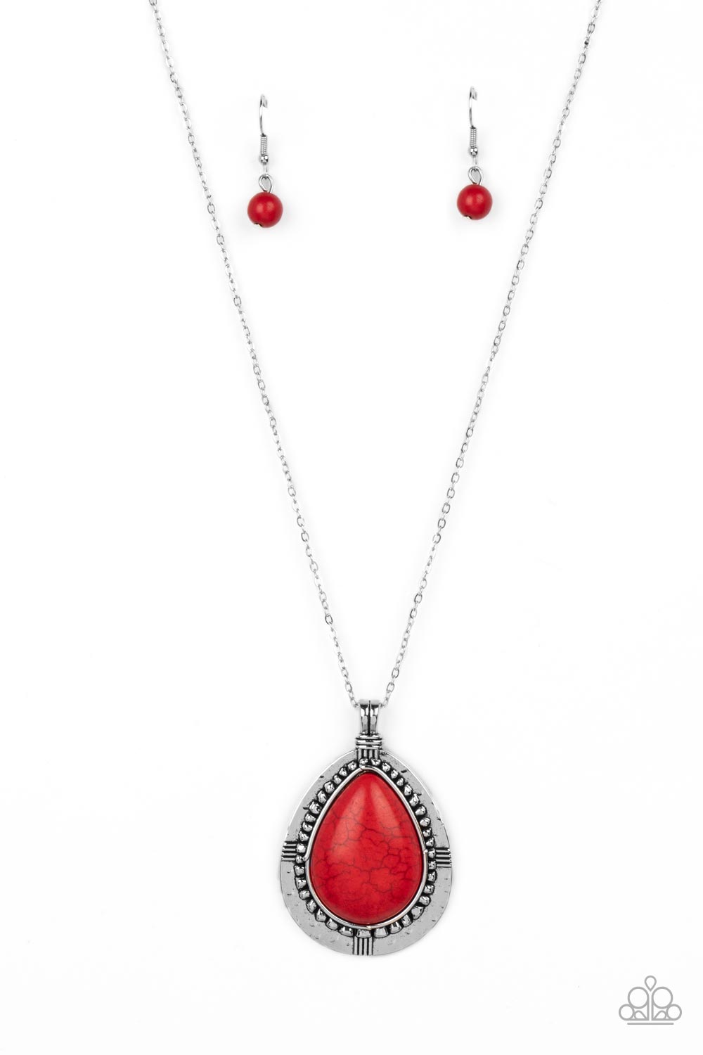 Western Wilderness - Red Necklace Earring set